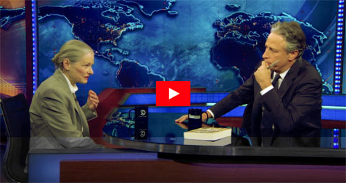 Marilynne Roach and Jon Stewart on The Daily Show